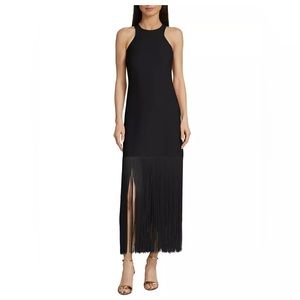 Michael Kors Collection Fringe Halter Maxi Dress